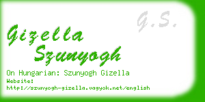 gizella szunyogh business card